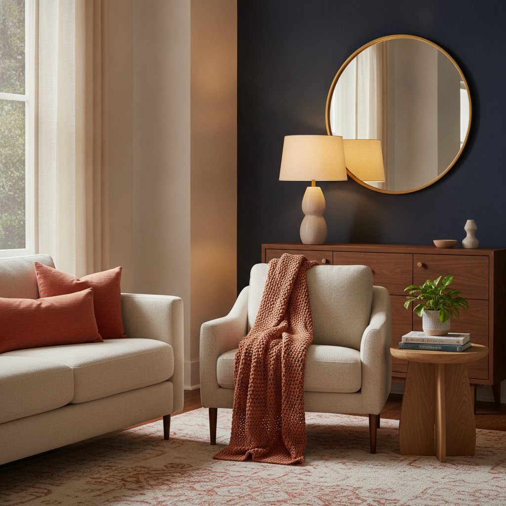 Navy feature wall, zero regrets